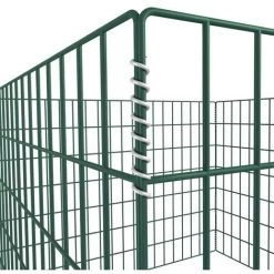 VidaXL Bac à Compost Carré En Maille De Jardin 100 X 100 X 70 Cm - Vert -Compostage Soldes 1185895 3