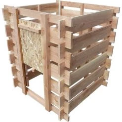 CIHB Composteur En Bois De Douglas Naturel 379 Litres Beige - Beige