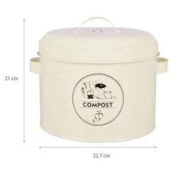 OUTILS ET NATURE Composteur De Cuisine Avec Filtre Carbone