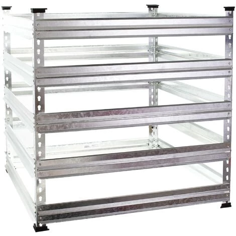 WILTEC Composteur De Jardin En Métal 100 X 90 X 90cm 900 Litres Déchets Organiques Recyclage Bac à Compost 1 WILTEC Composteur De Jardin En Métal 100 X 90 X 90cm 900 Litres Déchets Organiques Recyclage Bac à Compost