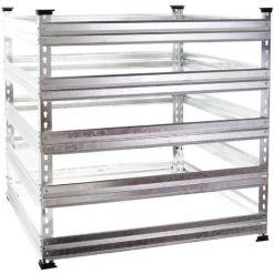 WILTEC Composteur De Jardin En Métal 90 X 90 X 90 Cm 720 Litres Déchets Organiques Recyclage Bac à Compost