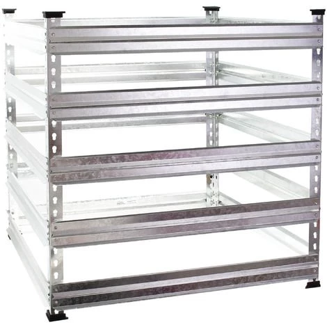 WILTEC Composteur De Jardin En Métal 90 X 90 X 90 Cm 720 Litres Déchets Organiques Recyclage Bac à Compost 1 WILTEC Composteur De Jardin En Métal 90 X 90 X 90 Cm 720 Litres Déchets Organiques Recyclage Bac à Compost