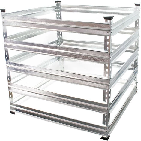 WILTEC Composteur De Jardin En Métal 90 X 90 X 90 Cm 720 Litres Déchets Organiques Recyclage Bac à Compost 2 WILTEC Composteur De Jardin En Métal 90 X 90 X 90 Cm 720 Litres Déchets Organiques Recyclage Bac à Compost – Image 2