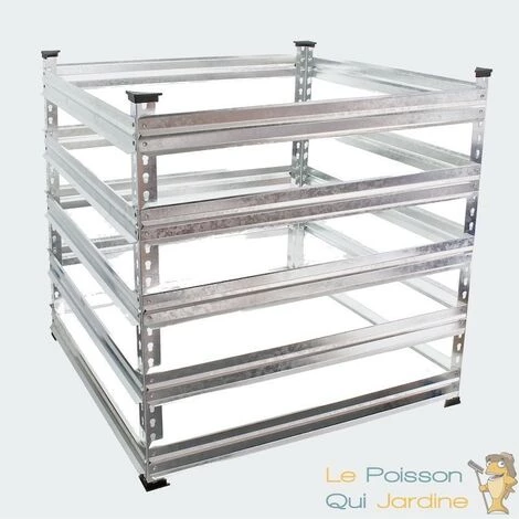 LE POISSON QUI JARDINE.FR Composteur De 1300 Litres Pour Jardin, En Métal, Carré, 120 X 120 Cm - Acier 2 LE POISSON QUI JARDINE.FR Composteur De 1300 Litres Pour Jardin, En Métal, Carré, 120 X 120 Cm - Acier – Image 2