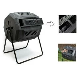 BIGB Composteur De Jardin Rotatif Sur Pied - 160 Litres