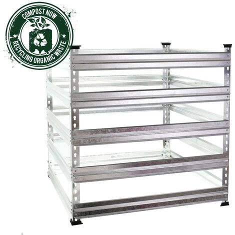 BIGB Composteur De Jardin En Métal 900 Litres - 100 X 100 Cm 1 BIGB Composteur De Jardin En Métal 900 Litres - 100 X 100 Cm