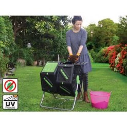 TECH-IT TEC HIT 390270 - Composteur Rapide 2 Bacs - Dimensions 65 X 60 X 82cm - Noir / Vert -Compostage Soldes 17331669 3