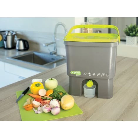 Composteur De Cuisine Bokashi - HOZELOCK 4193 0000 - Garantie 2 Ans - Gris 3 Composteur De Cuisine Bokashi - HOZELOCK 4193 0000 - Garantie 2 Ans - Gris – Image 3