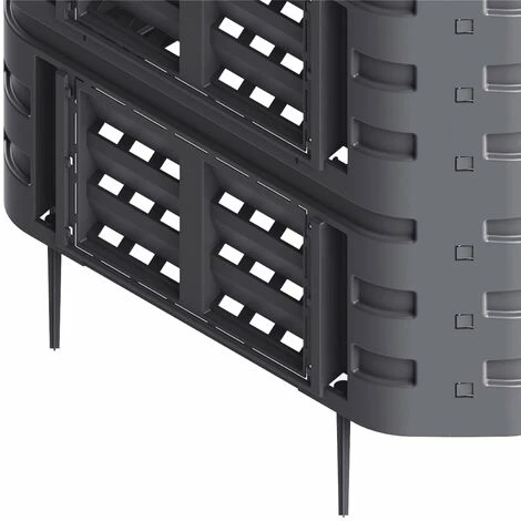 VidaXL Composteur De Jardin Noir 93,3x93,3x80 Cm 480 L - Noir 5 VidaXL Composteur De Jardin Noir 93,3x93,3x80 Cm 480 L - Noir – Image 5