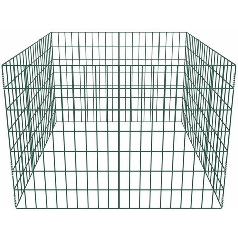 Hommoo Bac A Compost Carre En Maille De Jardin 100 X 100 X 70 Cm HDV03874 2 Hommoo Bac A Compost Carre En Maille De Jardin 100 X 100 X 70 Cm HDV03874 – Image 2