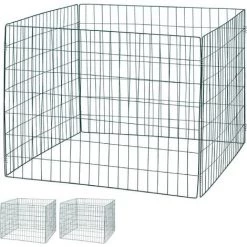 Relaxdays Composteur Métallique, Jeu De 3, Bio Jardin, Bac Compostage Pour Des Feuilles Mortes, 560 Litres, Vert Foncé