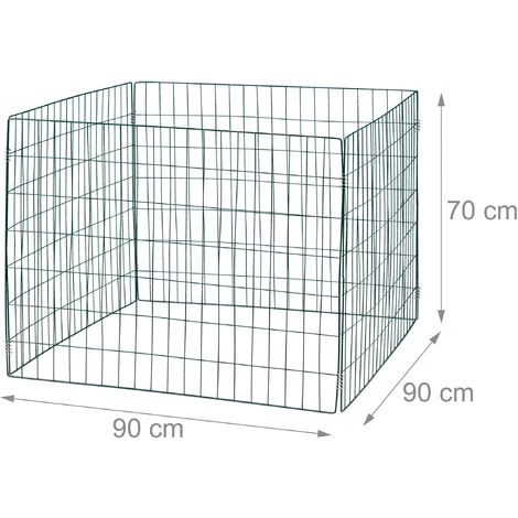 Relaxdays Composteur Métallique, Jeu De 3, Bio Jardin, Bac Compostage Pour Des Feuilles Mortes, 560 Litres, Vert Foncé 4 Relaxdays Composteur Métallique, Jeu De 3, Bio Jardin, Bac Compostage Pour Des Feuilles Mortes, 560 Litres, Vert Foncé – Image 4