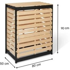 IDMARKET Bac De Compostage En Bois 360L - Naturel -Compostage Soldes 25086437 5