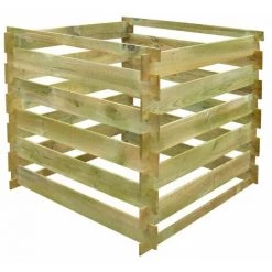 Hommoo Bac A Compost A Lattes 0,54 M3 Carre Bois FSC HDV26623