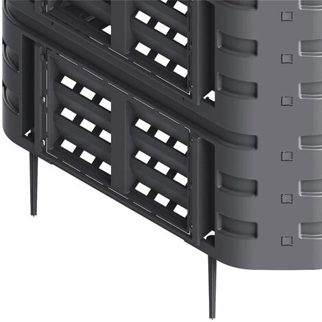 TRUE DEAL Composteur De Jardin Noir 93,3x93,3x80 Cm 480 L 5 TRUE DEAL Composteur De Jardin Noir 93,3x93,3x80 Cm 480 L – Image 5