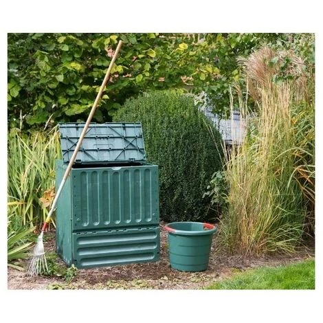 SUINGA Composteur Polypropylène 600 Litres 80x80x95 Cm 2 SUINGA Composteur Polypropylène 600 Litres 80x80x95 Cm – Image 2