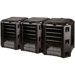 PROSPERPLAST Composteur Compogreen 1200L Noir 82,6x198x71,9 Cm - Noir