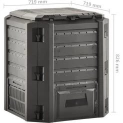 VidaXL Composteur De Jardin Noir 380 L - Noir -Compostage Soldes 29453006 5