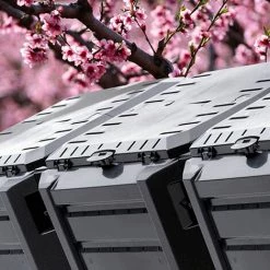 PROSPERPLAST Composteur Compogreen 1600L Noir 82,6x261x71,9 Cm - Noir -Compostage Soldes 29504679 5