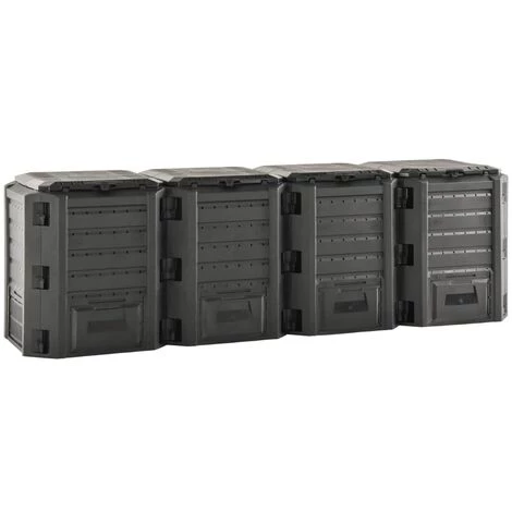 TRUE DEAL Composteur De Jardin Noir 1600 L 3 TRUE DEAL Composteur De Jardin Noir 1600 L – Image 3