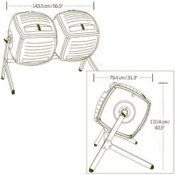 Lifetime Double Composteur 378L 9 Lifetime Double Composteur 378L -Compostage Soldes 31941729 5