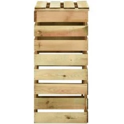 VidaXL Composteur De Jardin à Lattes 80x50x100 Cm Bois De Pin Imprégné - Brun -Compostage Soldes 32538405 5