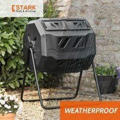 STARK Composteur Rotatif Pour Jardin Extérieur 160 Litres Deux Compartiments Abacus -Compostage Soldes 33833555 5