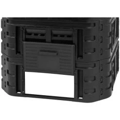 HILLVERT Composteur De Jardin Modulaire Bac De Compostage Rapide D'Extérieur Noir 600 L - Noir, Blanc -Compostage Soldes 35636736 3