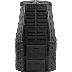 HILLVERT Composteur De Jardin Bac De Compostage Rapide D'Extérieur Plastique Noir 1000 L - Argent, Noir 8 HILLVERT Composteur De Jardin Bac De Compostage Rapide D'Extérieur Plastique Noir 1000 L - Argent, Noir -Compostage Soldes 35636739 4