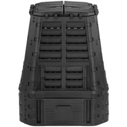HILLVERT Composteur De Jardin Bac De Compostage Rapide D'Extérieur Plastique Noir 740 L - Bleu, Argent, Noir -Compostage Soldes 35636741 4
