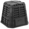 HILLVERT Composteur De Jardin Bac De Compostage Rapide D'Extérieur Plastique Noir 480 L - Noir