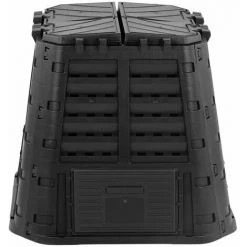 HILLVERT Composteur De Jardin Bac De Compostage Rapide D'Extérieur Plastique Noir 480 L - Noir -Compostage Soldes 35636743 4