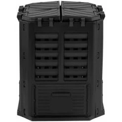 HILLVERT Composteur De Jardin Bac De Compostage Rapide D'Extérieur Plastique Noir 360 L - Noir 8 HILLVERT Composteur De Jardin Bac De Compostage Rapide D'Extérieur Plastique Noir 360 L - Noir -Compostage Soldes 35636746 4