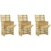 VidaXL Composteur De Jardin à Lattes 3 Pcs 80x50x100 Cm Pin Imprégné - Brun