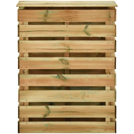 ASUPERMALL Composteur De Jardin A Lattes 2 Pcs 80x50x100 Cm Pin Impregne 4 ASUPERMALL Composteur De Jardin A Lattes 2 Pcs 80x50x100 Cm Pin Impregne – Image 4