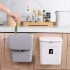 BARES Poubelle Suspendue Avec Couvercle Pour Porte D'armoire De Cuisine Ou Sous évier, Comptoir De Bac à Compost De Cuisine, Poubelle Montable, Gris