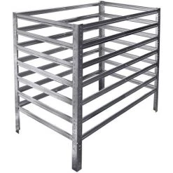 Shelfplaza® HOME 100x120x75 Cm Composteur 900l Galvanisé / Composteur Jardin / Métallique Composteur De Jardin 900l Capacité Comme Bacs à Compost De Jardin Pour Composts Et Déchets De Jardin - Galvanisé