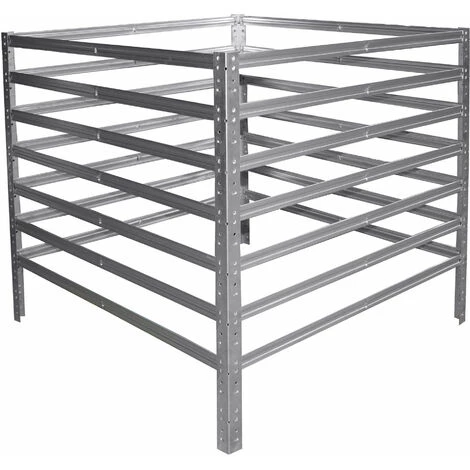 Shelfplaza® HOME 100x80x80 Cm Composteur 640l Galvanisé / Composteur Jardin / Métallique Composteur De Jardin 640l Capacité Comme Bacs à Compost De Jardin Pour Composts Et Déchets De Jardin - Galvanisé 1 Shelfplaza® HOME 100x80x80 Cm Composteur 640l Galvanisé / Composteur Jardin / Métallique Composteur De Jardin 640l Capacité Comme Bacs à Compost De Jardin Pour Composts Et Déchets De Jardin - Galvanisé