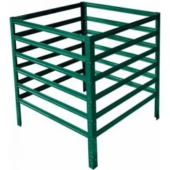 Shelfplaza® HOME 90x80x80 Cm Composteur 576l Jardin Vert / Composteur Jardin / Métallique Composteur De Jardin 576l Capacité Comme Bacs à Compost De Jardin Pour Composts Et Déchets De Jardin - Jardin Vert