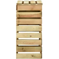 HAPPYSHOPPING Composteur De Jardin A Lattes 2 Pcs 80x50x100 Cm Pin Impregne -Compostage Soldes 42186044 5