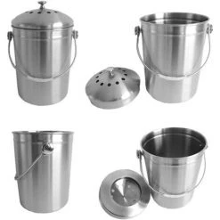 BRIDAY 5L Seau à Compost En Acier Inoxydable Poubelle à Compost Pour Comptoir De Cuisine Bac à Compost De Cuisine Seau à Compost Cuisine Compost Avec Couvercle,Composteur De Cuisine Pour Déchets Alimentaire 8 BRIDAY 5L Seau à Compost En Acier Inoxydable Poubelle à Compost Pour Comptoir De Cuisine Bac à Compost De Cuisine Seau à Compost Cuisine Compost Avec Couvercle,Composteur De Cuisine Pour Déchets Alimentaire -Compostage Soldes 43153768 4