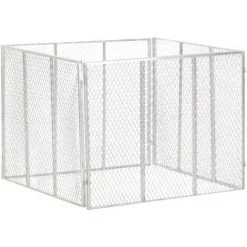 Hommoo Composteur De Jardin 100x100x77 Cm Fer Galvanise