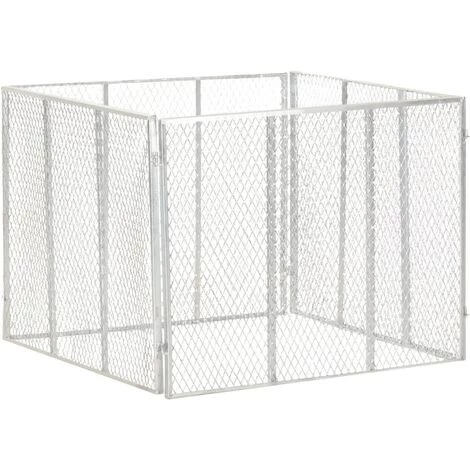 Hommoo Composteur De Jardin 100x100x77 Cm Fer Galvanise 1 Hommoo Composteur De Jardin 100x100x77 Cm Fer Galvanise