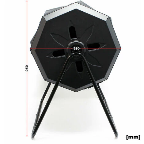 HELLOSHOP26 Tonneau De Compostage Rotatif Composteur Compost Bac à Compost De Jardin 160l 4 HELLOSHOP26 Tonneau De Compostage Rotatif Composteur Compost Bac à Compost De Jardin 160l – Image 4