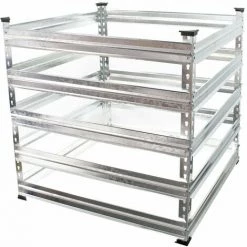 HELLOSHOP26 Composteur De Jardin Métal 100 X 90 X 90 Cm 900 Litres Recyclage Bac à Compost - Métal