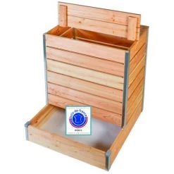 MON PETIT POTAGER Composteur à Accès Direct Grand Modèle - Bois - 80cm X 75cm X 98cm