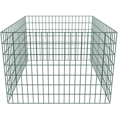 YOUTHUP Bac à Compost Carré En Maille De Jardin 100 X 100 X 70 Cm - Vert 2 YOUTHUP Bac à Compost Carré En Maille De Jardin 100 X 100 X 70 Cm - Vert – Image 2