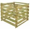 Topdeal Bac à Compost à Lattes 0,54 M3 Carré Bois