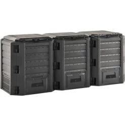 Topdeal Composteur De Jardin Noir 1200 L FF312274_FR 8 Topdeal Composteur De Jardin Noir 1200 L FF312274_FR -Compostage Soldes 52100061 4