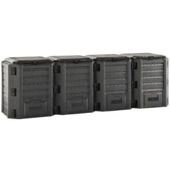 Topdeal Composteur De Jardin Noir 1600 L FF312275_FR -Compostage Soldes 52100065 4